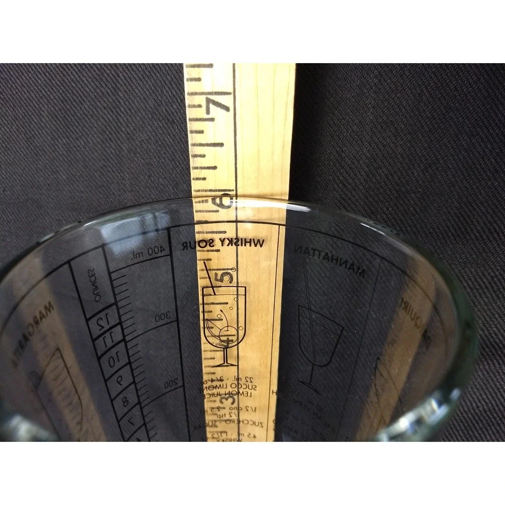 Libbey Cocktail Mixed Drink Recipe Glass‎ Tumbler & Stainless Spoon Barware Vtg